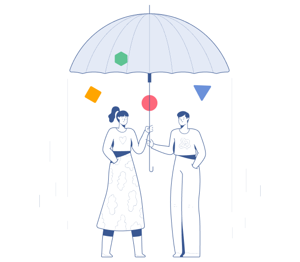 Couple Sous La Pluie