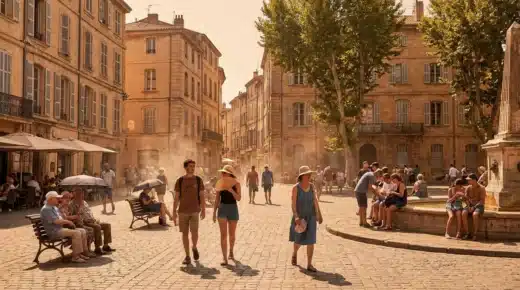 Canicule Dans Une Ville Francaise